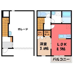 東武宇都宮駅 徒歩55分 2階の物件間取画像